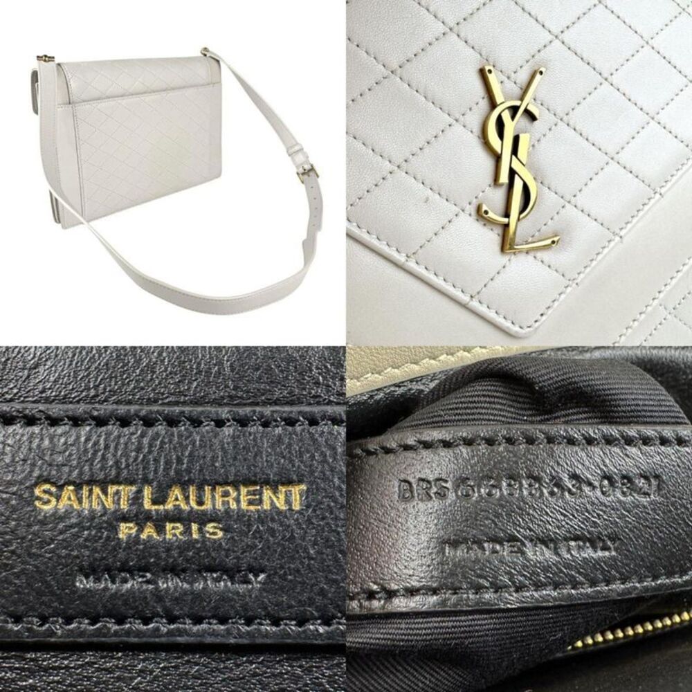 Saint Laurent Gaby White Leather Shoulder Bag (Pre-Owned) - Picture 5 of 5